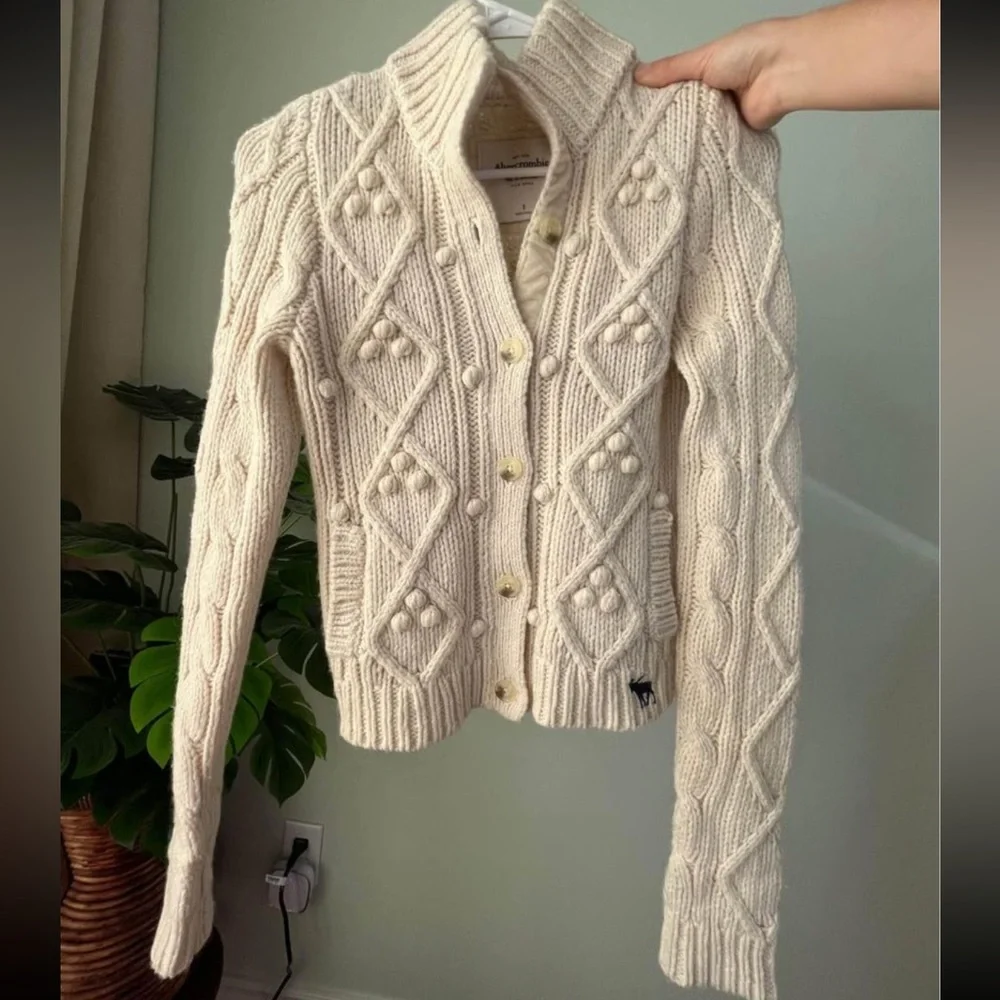 Abercrombie vintage wool blend cardigan - Picture 2 of 5